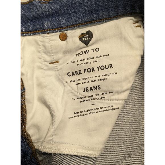 Madewell Jeans Women's Size 24 Stovepipe Fair Trade Stretch Spring crop - Picture 8 of 16